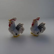 Vintage Miniature Rooster Figurines Made In Japan Set Of Two - £16.10 GBP