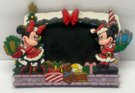 Vintage Disney Christmas Mickey &amp; Minnie Magnetic Frame - $9.90