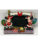 Vintage Disney Christmas Mickey &amp; Minnie Magnetic Frame - $184.17 MXN