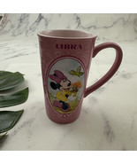 Disney Store Minnie Mouse Libra Zodiac Latte Coffee Mug Pink Tall Cup - $32.20 CAD