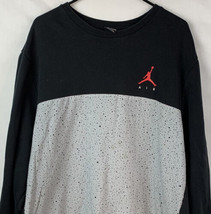 Air Jordan Sweatshirt Cement Crewneck Black Athletic Pullover Mens 2XL XXL - $49.99