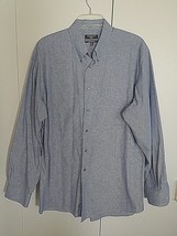 DOCKERS MEN&#39;S BLUE LS DRESS SHIRT-16/16.5x34/35-BARELY WORN-COTTON/POLYE... - £5.34 GBP