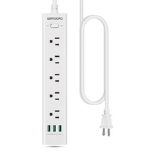 2 Prong Power Strip, 10Ft Long Extension Cord Surge Protector, 5 Outlets And 3 U - £30.01 GBP