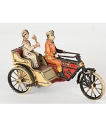Rare 1920s G&amp;K German Tin Litho Motorcycle And Lady In Sidecar Windup To... - $36,786.83 MXN