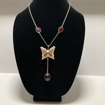 Marie’s Repurposed Ruby And Enamel Pendant Necklace #24058 - £20.93 GBP