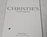 Christie&#39;s Contemporary Art Auction New York Friday 17 November 2000 - £11.84 GBP
