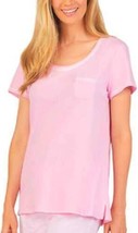 Carole Hochman Womens Solid Pajama Top Only,1-Piece X-Large Color Pink White - £27.47 GBP