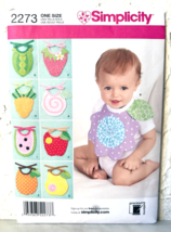 Simplicity Baby Bibs Flower Strawberry-Peas-Carrot-Apple Sewing Pattern ... - $9.45