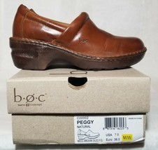 BORN BOC Concept Leather Mule Clogs Size 7.5 / 38.5  Brown With Box - £14.20 GBP