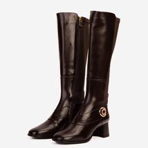 The Windsor Brown Leather Knee High Boot image 2