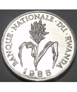 Rwanda Franc, 1985 Gem Unc~Millet Flower - $4.10