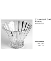 ROSENTHAL Cut Spike Design Large Fruit Bowl Blossom Tazza Vase Barware Crystal - £30.60 GBP