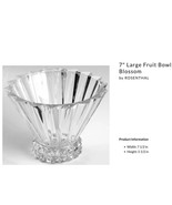ROSENTHAL Cut Spike Design Large Fruit Bowl Blossom Tazza Vase Barware C... - £30.81 GBP