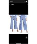 J. Crew Factory Chambray Tie Waist Wide Leg Crop Pant Style L0874 Women`... - $41.70 CAD