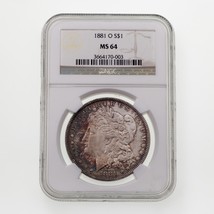 1881-O Argento Morgan Dollaro Selezionato Da NGC Come MS-64 - £276.33 GBP