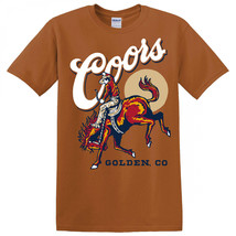 Coors Golden Colorado Art Rodeo T-Shirt Brown - £25.97 GBP+