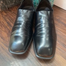 Donald J. Pliner Mens Black Durex Stretch Napa Leather Shoes Slip On Size 9 1/2M - £67.18 GBP