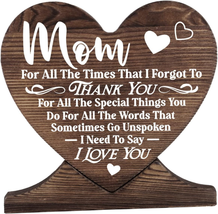 Mothers Day Gifts for Mom from Daughter or Son Wood Signs, Gift Wood Plaque Hear - £23.72 GBP