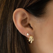 Gold Hoop Earrings, Gold Hoops, Silver Chunky Hoop Earrings, Chunky Hoops Women - £41.70 GBP