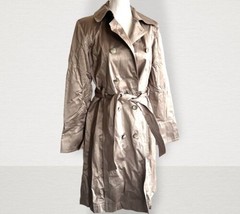 Moda International Beige double breastted trench coat Blazer Jacket Small - £26.46 GBP