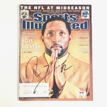 Ray Lewis Signed SI Magazine PSA/DNA Baltimore Ravens Autographed - £117.98 GBP