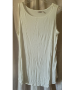 Women&#39;s LOGO Size XL Pullover Solid White Tank Long Flowing Casual Workout - $15.34 CAD