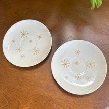 Set of 3 Vtg Star Glow Royal China Sebring Saucers Atomic Starburst MCM - £6.65 GBP