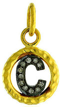 Victorian 0.25ct Rose Cut Diamond "C" Christmas Wedding Women's Pendant - $305.36