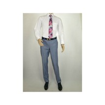 Men 3pc European Vested Suit WESSI  JVALINTIN Slim Fit JV22 Sky Blue One Button image 10