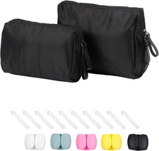 Yesesion 2 Pack Electronics Organizer With Wire Ties, Portable Travel, B... - £29.92 GBP