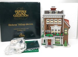 Dept 56 Crown &amp; Cricket Inn 1st Edition 1992 Dickens Village Heritage Village - £22.34 GBP