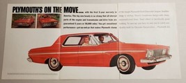 1962 Print Ad Plymouth 4-Door Red Car Chrysler 5 Year Warranty - $14.21