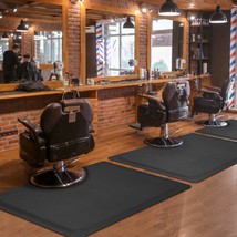 Hair Stylist 3&#39; X 4&#39; Barber Shop Salon Floor Chair Mat - Black Sq\. Anti... - $1,104.60 MXN