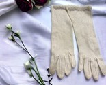 Vintage White Gloves with Pearls Beads costume dress up dressy - $23.75