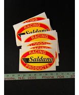 Lot of 13 Auto Racing Vintage Vinyl 7&quot; Racing Decals &quot;Saldana Racing&quot; 1990s - $60.96