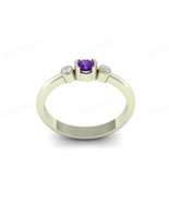 Amethyst Purple Gemstone 925 Sterling Silver Women Handmade Gift Ring Je... - $75.41 CAD