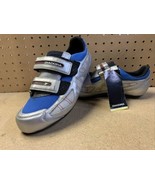 DIADORA Road Cycling Shoes Biking Boots Size EU42, US8.5 Blue/Silver - £37.34 GBP