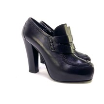 Proenza Schouler Penny Leather Platform Shoes Black Y2K Heels 38 EU / 7.5 US - £59.94 GBP