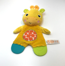 Bright Starts Plush Giraffe Snuggle Teether Crinkle Baby Toy Lovey Yellow - £8.49 GBP