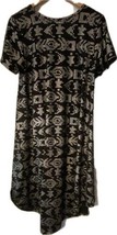LuLaRoe Elegant Carly dress black and silver hi-lo size Medium - £23.98 GBP