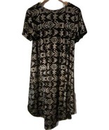 LuLaRoe Elegant Carly dress black and silver hi-lo size Medium - £23.59 GBP
