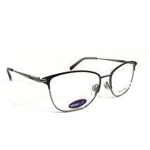 Ellen Tracy Eyeglasses Frames Bagan EGGPLANT/GUNMETAL Square Cat Eye 55-16-140 - £44.67 GBP