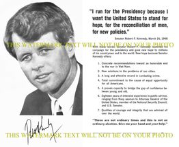 Robert F Kennedy Signed Autographed 8x10 Rp Photo Presidential Campaign 1968 - $17.99