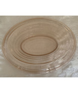 Depression Glass L. E. Smith Pink Console Rolled Edge Oval Bowl  - £17.70 GBP