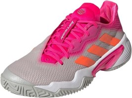 adidas Womens Barricade Tennis Shoes 8 Grey Two/Solar Orange/Team Shock Pin - $150.00