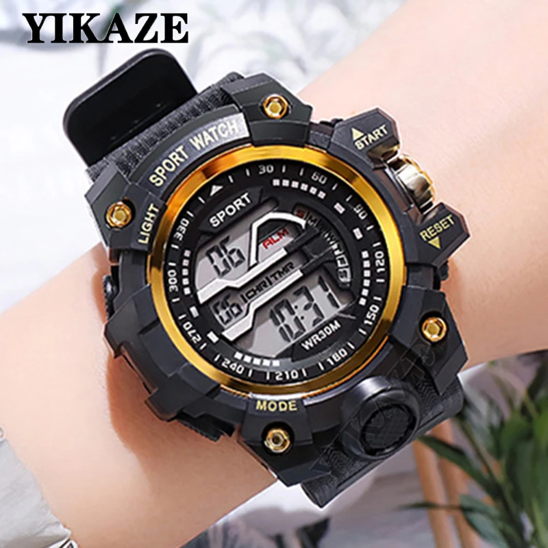 YIKAZE Men&#39;s  Watch Multifunction Outdoor Men  Watch Clock Digital  50MM Electro - £84.23 GBP