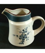 Noritake PLEASURE 8344 Stoneware Creamer Blue Flowers Made in Japan - $6.64