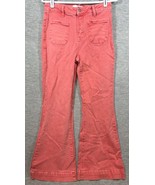 Risen Jeans Womens 9/29 Coral Pink Flare Denim Pants Size Stretch - $26.61