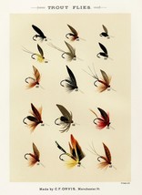 13839.Decor Poster.Room interior art design.Fishing fly.Fish market bait shop - £12.74 GBP+