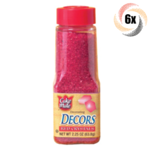 6x Shakers Cake Mate Decorating Decors Red Crystals | 2.25oz | Fast Ship... - $25.64